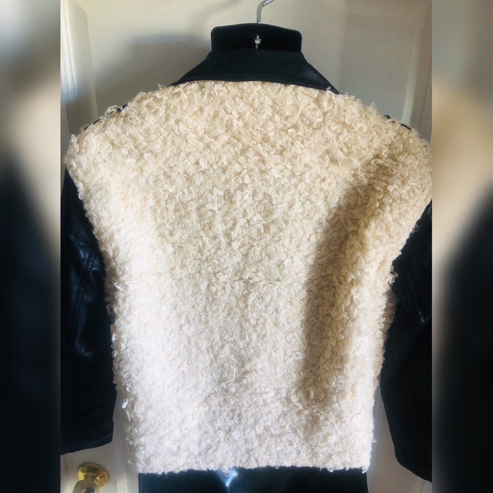 NWOT RARE UNIF Moto Jacket Faux Fur & Leather - Picture 5 of 6